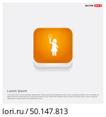 bulb concept Creative idea icon Orange Abstract Web Button - Free vector icon. Стоковая иллюстрация, агентство Ingram Publishing / Фотобанк Лори