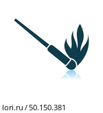 Burning Matchstik Icon. Shadow Reflection Design. Vector Illustration. Стоковая иллюстрация, агентство Ingram Publishing / Фотобанк Лори