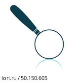 Magnifying Glass Icon. Shadow Reflection Design. Vector Illustration. Стоковая иллюстрация, агентство Ingram Publishing / Фотобанк Лори