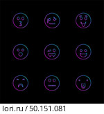Emoji , emoticons , eomtions , smileys , sad , happy, cry , laugh , love , angry,  annoying,  confused , nervous , heart broken , romantic, icon, vector, design,  flat,  collection, style, creative,  icons. Стоковая иллюстрация, агентство Ingram Publishing / Фотобанк Лори