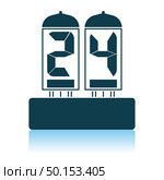 Electric Numeral Lamp Icon. Shadow Reflection Design. Vector Illustration. Стоковая иллюстрация, агентство Ingram Publishing / Фотобанк Лори