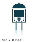 Electronic Vacuum Tube Icon. Shadow Reflection Design. Vector Illustration. Стоковая иллюстрация, агентство Ingram Publishing / Фотобанк Лори