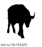 Bison Silhouette. Highly Detailed Smooth Design. Vector Illustration. Стоковая иллюстрация, агентство Ingram Publishing / Фотобанк Лори