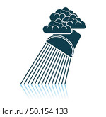 Rainfall Like From Bucket Icon. Shadow Reflection Design. Vector Illustration. Стоковая иллюстрация, агентство Ingram Publishing / Фотобанк Лори