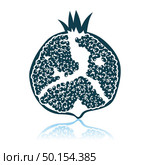 Icon Of Pomegranate. Shadow Reflection Design. Vector Illustration. Стоковая иллюстрация, агентство Ingram Publishing / Фотобанк Лори