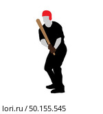 Highly detailed baseball athlete silhouette. Fully editable EPS 10 vector illustration. Стоковая иллюстрация, агентство Ingram Publishing / Фотобанк Лори