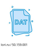 DAT file type icon design vector. Стоковая иллюстрация, агентство Ingram Publishing / Фотобанк Лори