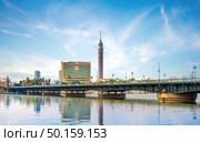 Nile and Cairo panorama in the evening. Egypt. Стоковое фото, агентство Ingram Publishing / Фотобанк Лори