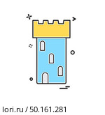 Fort icon design vector. Стоковая иллюстрация, агентство Ingram Publishing / Фотобанк Лори