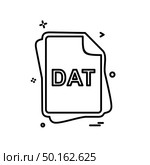 DAT file type icon design vector. Стоковая иллюстрация, агентство Ingram Publishing / Фотобанк Лори