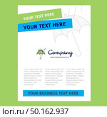 Raining and Umbrella Title Page Design for Company profile ,annual report, presentations, leaflet, Brochure Vector Background. Стоковая иллюстрация, агентство Ingram Publishing / Фотобанк Лори