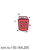 HTML 5 icon design vector. Стоковая иллюстрация, агентство Ingram Publishing / Фотобанк Лори