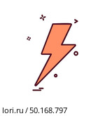 Thunder icon design vector. Стоковая иллюстрация, агентство Ingram Publishing / Фотобанк Лори