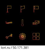 thermometer, snow flakes , flags , hearts , camera , favourite , flag , icon, vector, design,  flat,  collection, style, creative,  icons , waving flag  , stand flag , . Стоковая иллюстрация, агентство Ingram Publishing / Фотобанк Лори