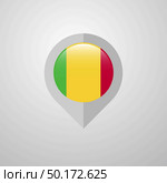 Map Navigation pointer with Mali flag design vector. Стоковая иллюстрация, агентство Ingram Publishing / Фотобанк Лори