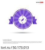 Compass icon - Purple Ribbon banner. Стоковая иллюстрация, агентство Ingram Publishing / Фотобанк Лори