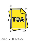 TGA file type icon design vector. Стоковая иллюстрация, агентство Ingram Publishing / Фотобанк Лори