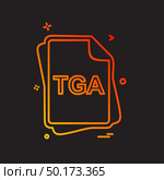 TGA file type icon design vector. Стоковая иллюстрация, агентство Ingram Publishing / Фотобанк Лори