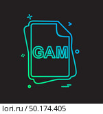 GAM file type icon design vector. Стоковая иллюстрация, агентство Ingram Publishing / Фотобанк Лори