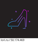 Ladies sandal icon design vector . Стоковая иллюстрация, агентство Ingram Publishing / Фотобанк Лори