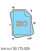 ISO file type icon design vector. Стоковая иллюстрация, агентство Ingram Publishing / Фотобанк Лори