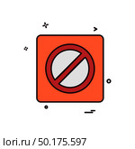 Not Allowed icon design vector . Стоковая иллюстрация, агентство Ingram Publishing / Фотобанк Лори