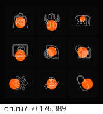 weight , lemon , bread , ecg , celender , fruits , health , fitness , medical  , dollar,  lock , heart , ecg , pear , kifdnet , beans , medicine , plants , nature , icon, vector, design,  flat,  collection, style, creative,  icons. Стоковая иллюстрация, агентство Ingram Publishing / Фотобанк Лори