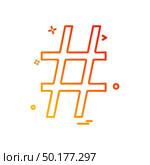 Hashtag icon design vector. Стоковая иллюстрация, агентство Ingram Publishing / Фотобанк Лори