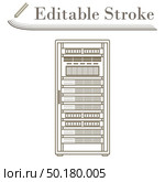 Server Rack Icon. Editable Stroke Simple Design. Vector Illustration. Стоковая иллюстрация, агентство Ingram Publishing / Фотобанк Лори
