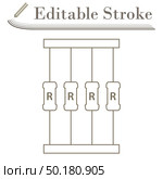Resistor Tape Icon. Editable Stroke Simple Design. Vector Illustration. Стоковая иллюстрация, агентство Ingram Publishing / Фотобанк Лори