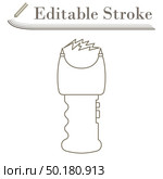 Stun Gun Icon. Editable Stroke Simple Design. Vector Illustration. Стоковая иллюстрация, агентство Ingram Publishing / Фотобанк Лори