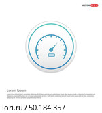 Speedometer Icon - white circle button. Стоковая иллюстрация, агентство Ingram Publishing / Фотобанк Лори