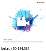 Photo camera icon - Watercolor Background. Стоковая иллюстрация, агентство Ingram Publishing / Фотобанк Лори
