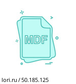 MDF file type icon design vector. Стоковая иллюстрация, агентство Ingram Publishing / Фотобанк Лори