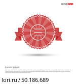 Align text icon - Red Ribbon banner. Стоковая иллюстрация, агентство Ingram Publishing / Фотобанк Лори