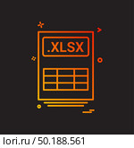 file files xlsx icon vector design. Стоковая иллюстрация, агентство Ingram Publishing / Фотобанк Лори