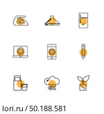 iron , fridge , laptop  , pencil  , hardware , tools ,labour , constructions , icon, vector, design,  flat,  collection, style, creative,  icons , electronics , . Стоковая иллюстрация, агентство Ingram Publishing / Фотобанк Лори