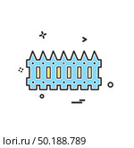 Wall Boundary icon design vector. Стоковая иллюстрация, агентство Ingram Publishing / Фотобанк Лори