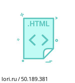 HTML application download file files format icon vector design. Стоковая иллюстрация, агентство Ingram Publishing / Фотобанк Лори