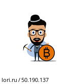 bitcoin crypto currency theme cartoon gentleman male man miner boy vector. bitcoin crypto currency theme cartoon gentleman male man miner boy. Стоковая иллюстрация, агентство Ingram Publishing / Фотобанк Лори