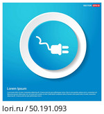 Plug-in Icon Abstract Blue Web Sticker Button - Free vector icon. Стоковая иллюстрация, агентство Ingram Publishing / Фотобанк Лори