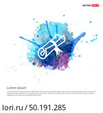 Scholarship stamp Icon - Watercolor Background. Стоковая иллюстрация, агентство Ingram Publishing / Фотобанк Лори
