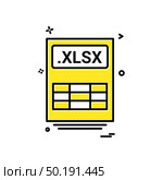 file files xlsx icon vector design. Стоковая иллюстрация, агентство Ingram Publishing / Фотобанк Лори