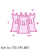 Fort icon design vector. Стоковая иллюстрация, агентство Ingram Publishing / Фотобанк Лори