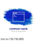 Application window interface icon - Blue watercolor background. Стоковая иллюстрация, агентство Ingram Publishing / Фотобанк Лори