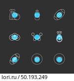 bowling , medal , rugby , pintrest , dumbell , sports , games , fitness , athletics , football , bodybuilding , snooker , ball , cricket , tennis , stopwatch , golf  , social , media , icon, vector, design,  flat,  collection, style, creative,  icons. Стоковая иллюстрация, агентство Ingram Publishing / Фотобанк Лори