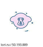 Monkey icon design vector. Стоковая иллюстрация, агентство Ingram Publishing / Фотобанк Лори