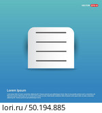 Align text icon - Blue Sticker button. Стоковая иллюстрация, агентство Ingram Publishing / Фотобанк Лори