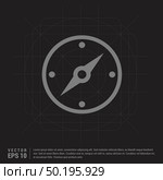 Navigation compass icon - Black Creative Background - Free vector icon. Стоковая иллюстрация, агентство Ingram Publishing / Фотобанк Лори