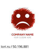 Emoji icon - Red WaterColor Circle Splash. Стоковая иллюстрация, агентство Ingram Publishing / Фотобанк Лори